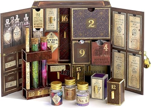 The Carat Shop - Calendario de Adviento oficial de Harry Potter Potions - 24 joyas y accesorios de regalo - Regalos de Harry Poter - Mercancía de