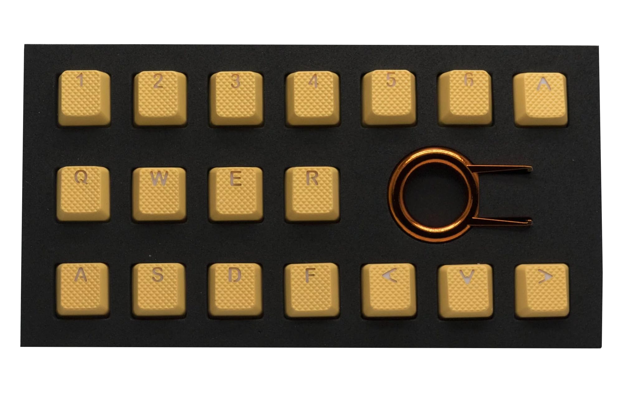 Rubber Keycap Set (18) - Neon Orange