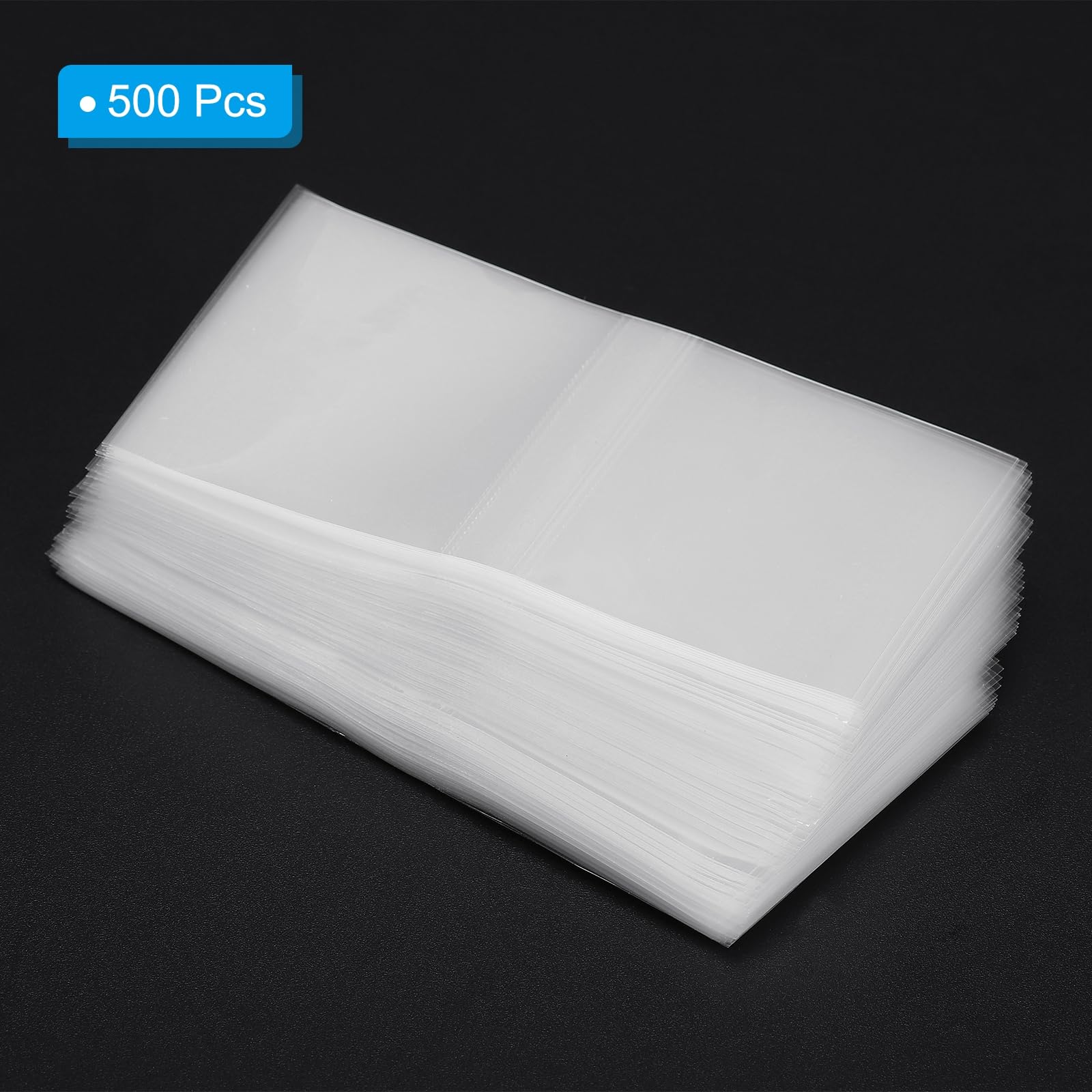 PATIKIL 98x50mm Bandes de Rétraction Perforées en PVC, 500 Pièces de Film Rétractable pour Bouteilles, Pots, Boîtes, Convient pour Un Diamètre de Bouchon de 2,28 à 2,4", Transparente