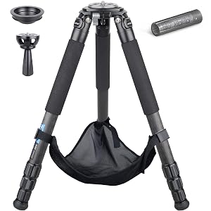 ARTCISE AS88C Carbon Fiber Tripod With 75mm Bowl and Adapter - Heavy Duty Camera Tripod 10 Layers 36mm