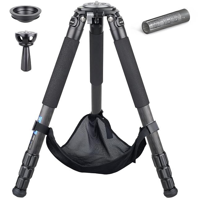 ARTCISE AS88C Carbon Fiber Tripod With 75mm Bowl and Adapter - Heavy Duty Camera Tripod 10 Layers 36mm