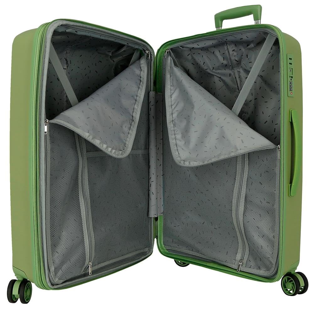 Movom Noon Duża walizka Zielony 51x76x33 cm Twardy 4,58 kg Polipropylen TSA 4,58 kg 109LExtensible, Zielony, Talla única, Duża walizka