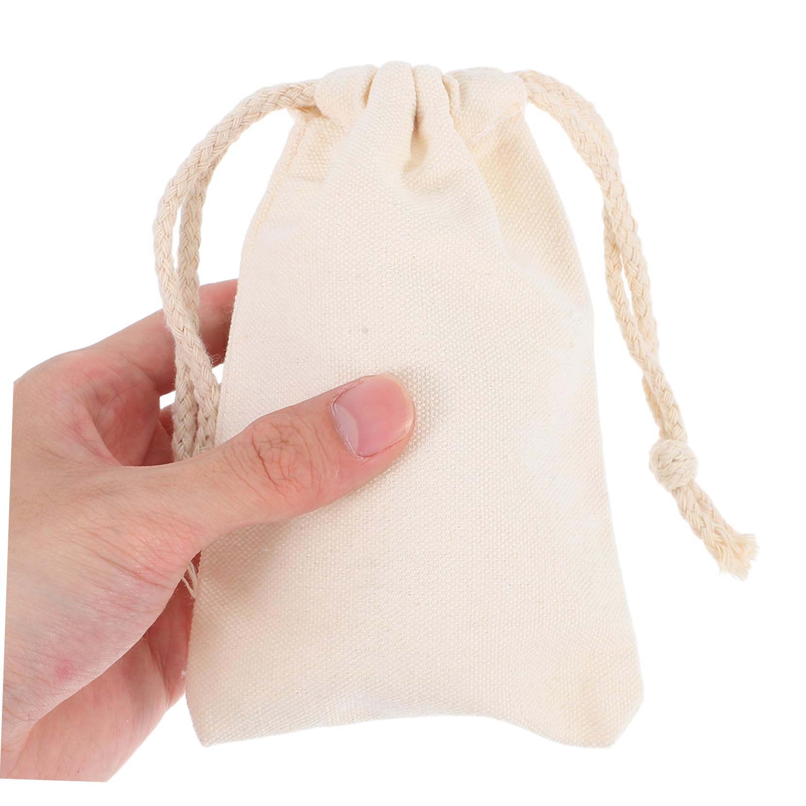Alipis Sacchetti Coulisse Beige in Stoffa 50 Pezzi per Regali