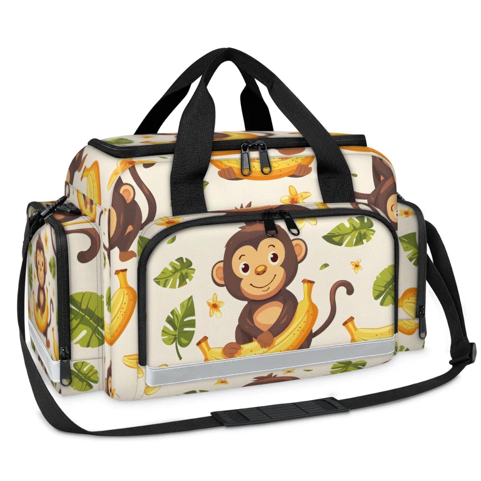 GzLeyigou First Aid Bags Empty, Forest Monkey Emergency Bag First Aid Kit Multiple Compartment Kit Carrier On Call Trauma Bag For Paramedics Emergency Medical Supplies Kit