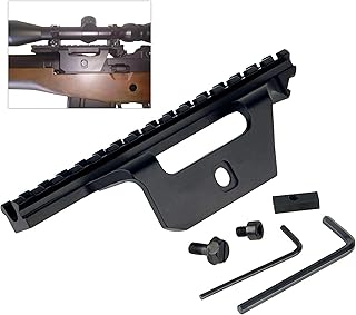 Gotical See-Thru Scope Mount for M1A/M14, 061 T6 Aluminum, Black Anodized, Steel Hardware Included, Iron Sights, Side Plate Features Locking Point