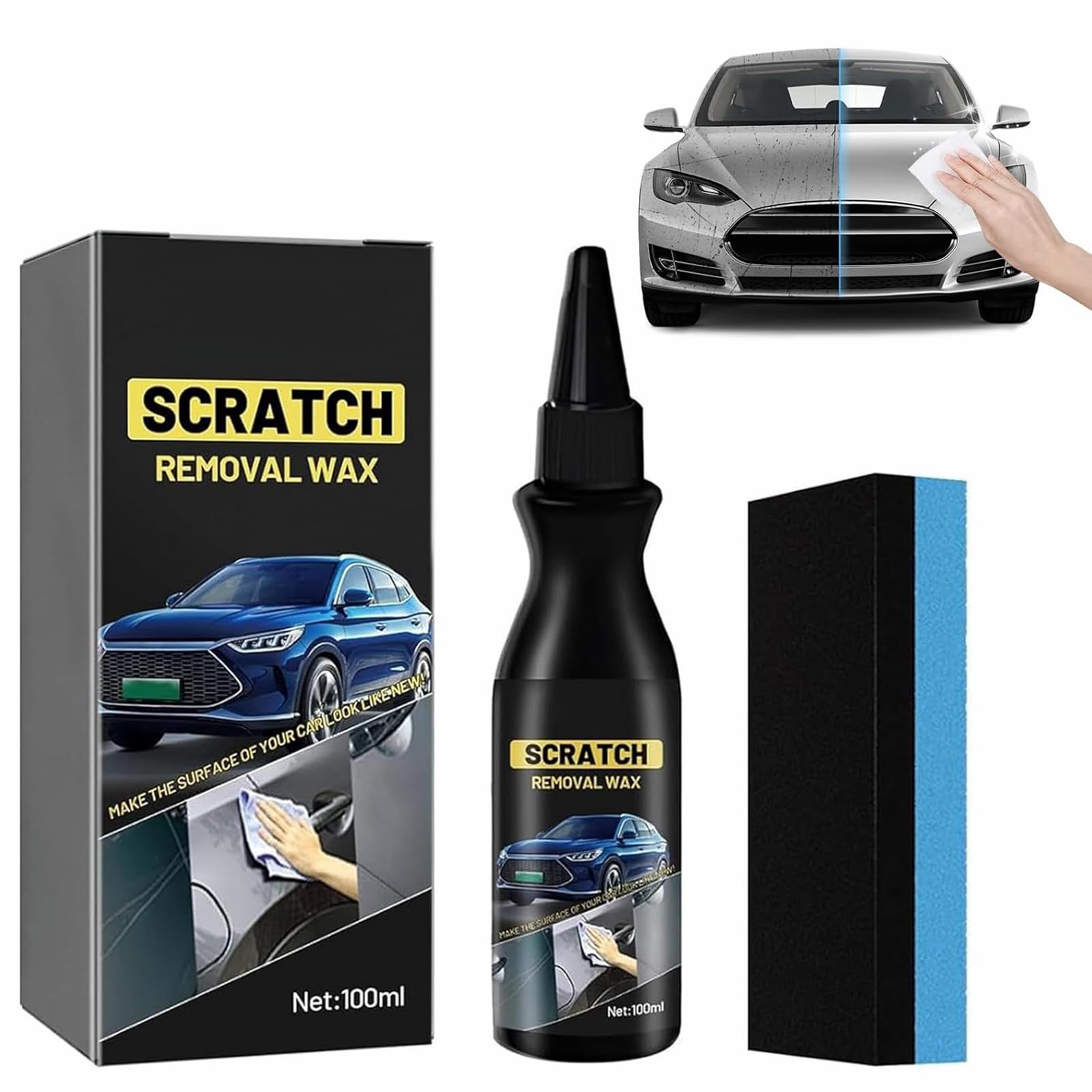 Reparador Arañazos Profundos Coche,2026 Quita Arañazos Coche,Kit Crema Reparadora de Arañazos Modelo Coches,Quita Arañazos de Coches,Car Paint Scratch Repair Remover,Scratch Remover for Vehicles