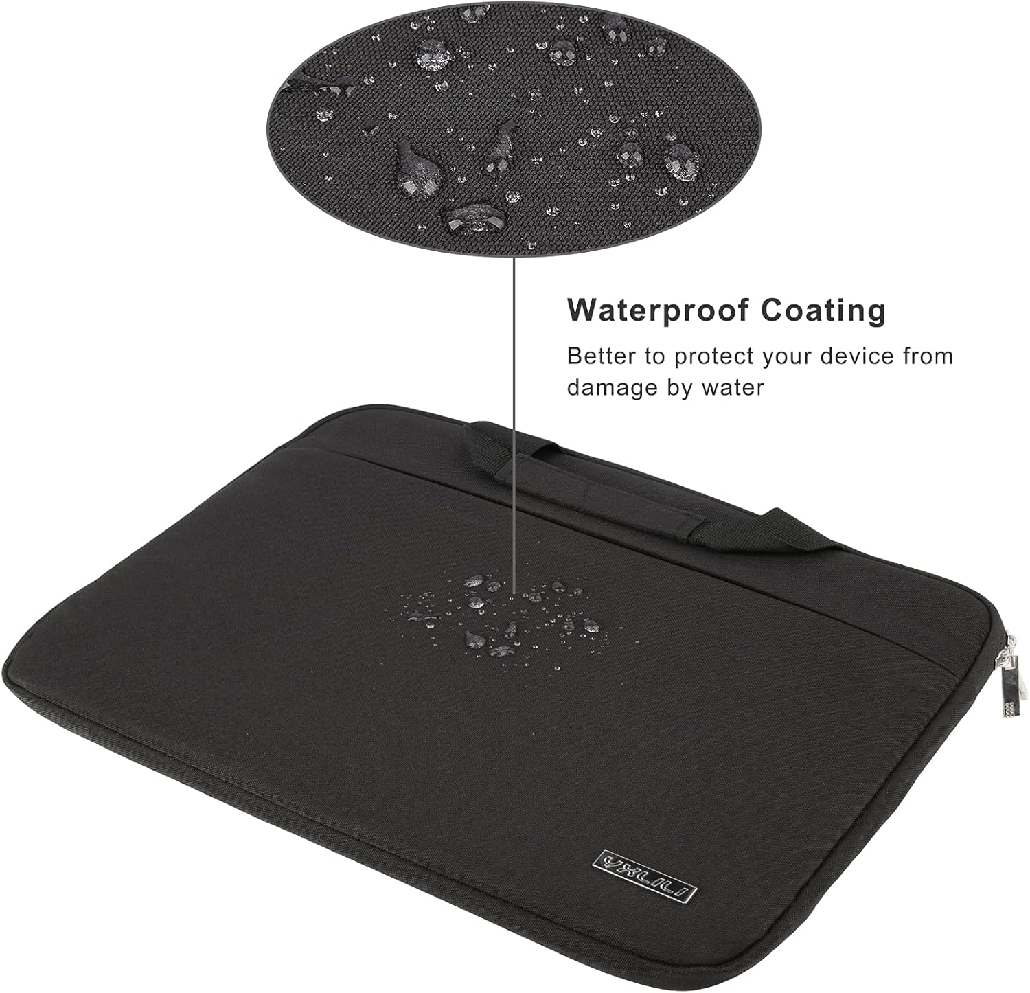 YXLILI Laptop Sleeve Case 14 Inch with Handle, Waterproof, Anti-Scratch, Shockproof Protective Computer Bag, Large Storage & Multi-Pocket Design-Black Black 14 Inches image 5 of 6 B092ZPXF37