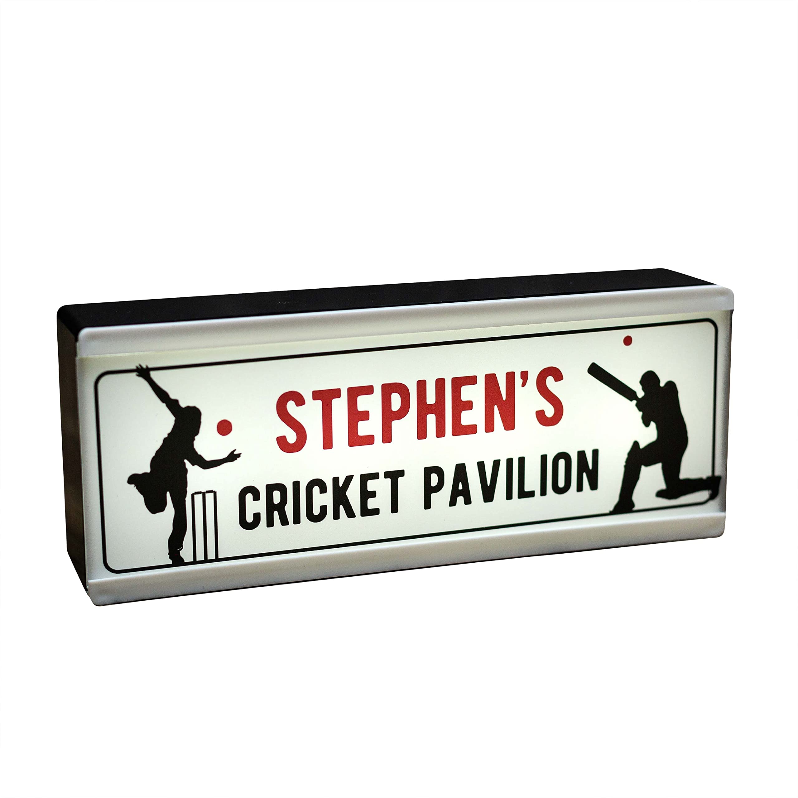 Personalised Room Light Cricket– Illuminated LED Cricket Bedroom Night Light Sign – Gift For Cricket Lover Customised Cricket Gift For Him