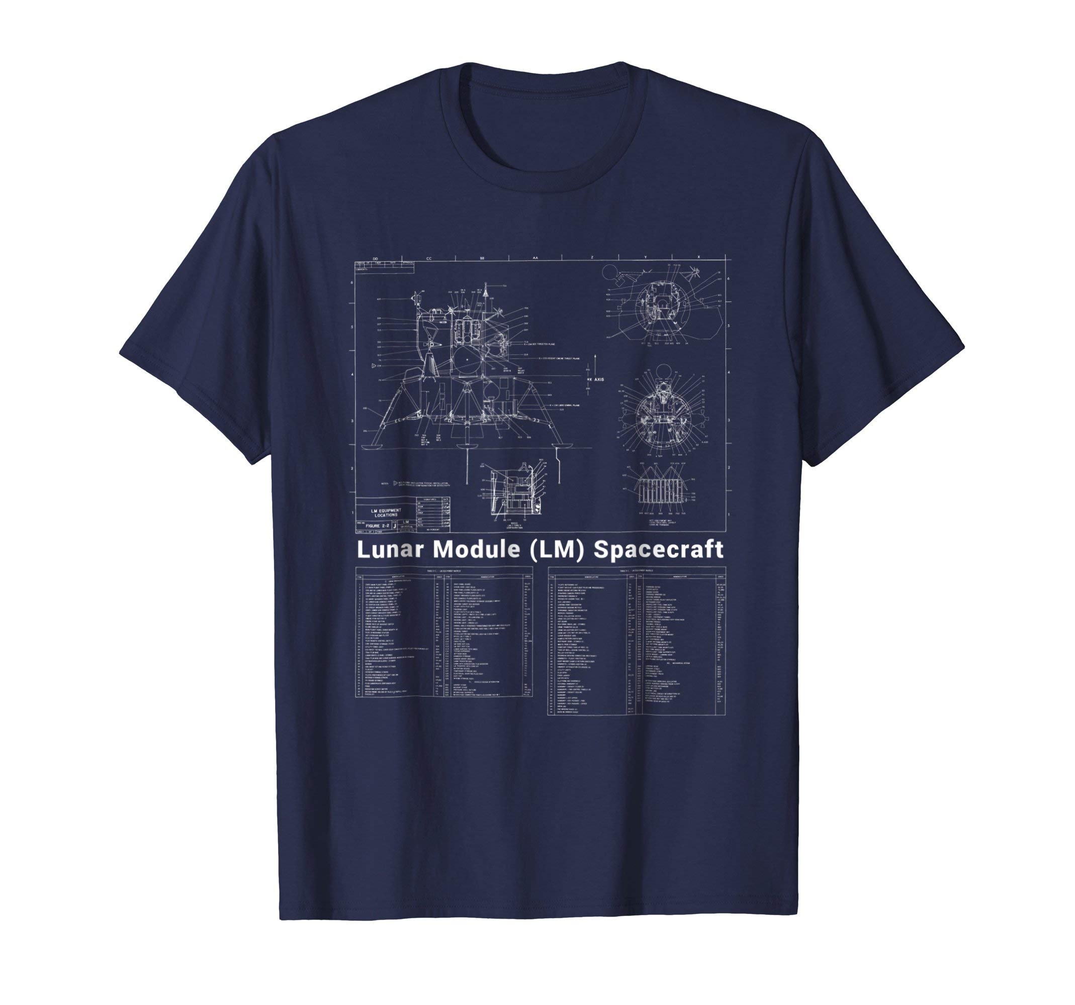 Lunar Lander Spacecraft BlueprintLunar Lander (LM) Spacecraft Blueprint T-Shirt T-Shirt