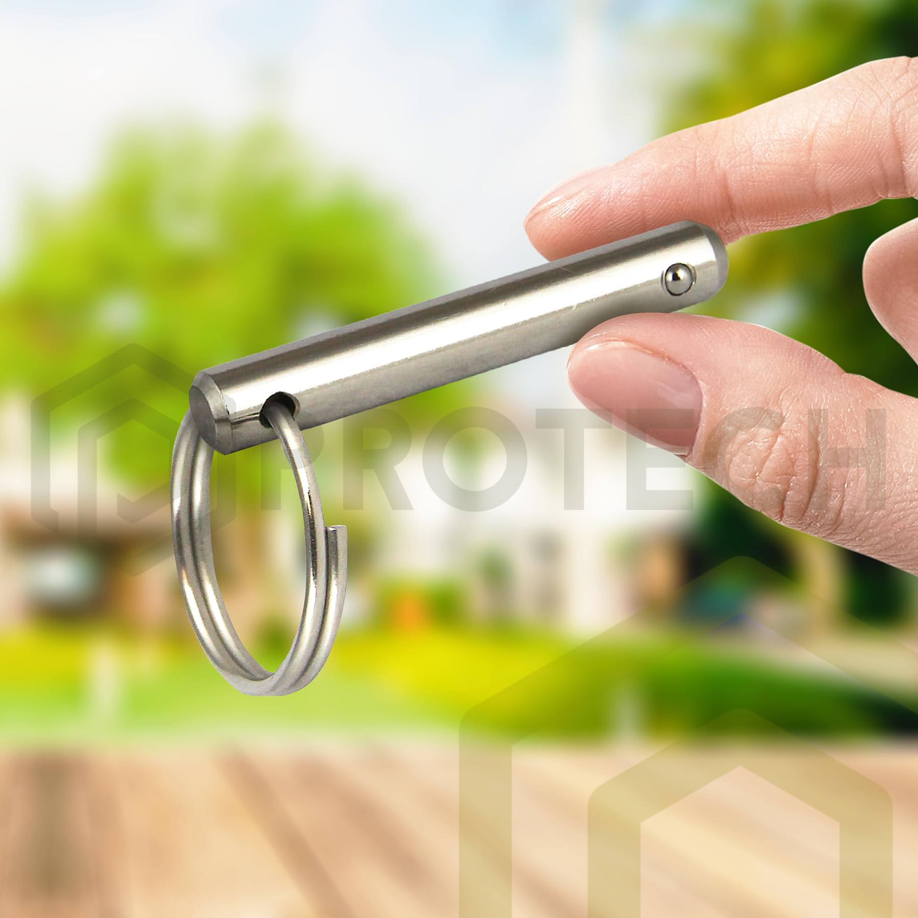 PROTECH 10 Stück Steckbolzen 5x28mm mit Kugelsicherung – Edelstahl A2 V2A – Sicherungsbolzen mit Ring – Schnellspannstift & Kugelsperrbolzen für Boot, Bimini & Maschinenbau