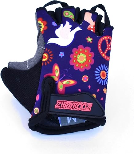 ZippyRooz Guantes de bicicleta para niños pequeños y pequeños para bicicletas de equilibrio y pedales para edades de 1 a 8 años. 8 diseños para