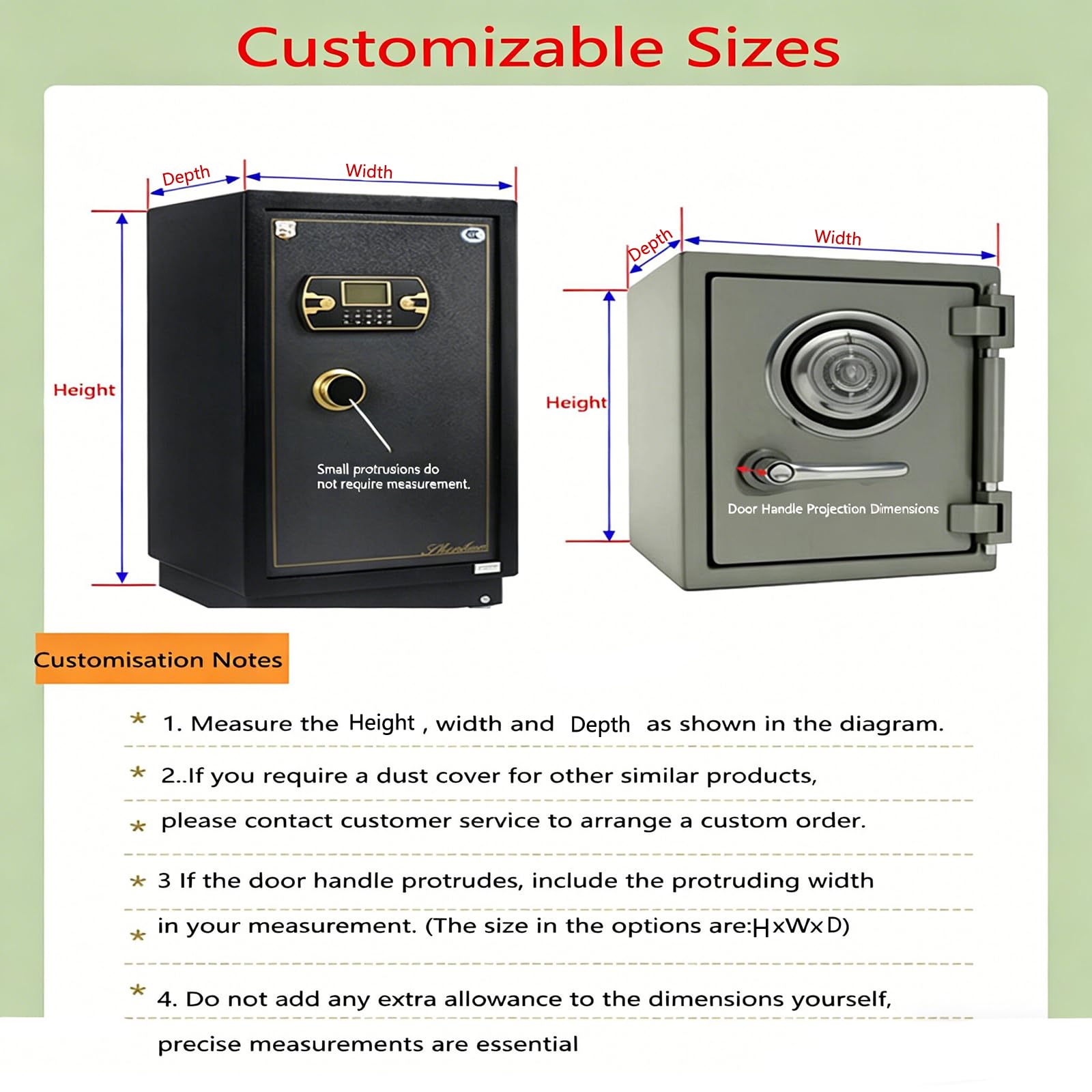 Safe Box - Cubierta antipolvo para equipos y muebles, tamaño personalizado, opciones grandes, medianas y pequeñas, protege contra el polvo y los daños, material duradero