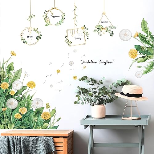 Miniatura 3 de Adhesivo de pared de hojas verdes para colgar en la pared calcomanías de pared de hojas de eucalipto de acuarela calcomanías de pared extraíbles