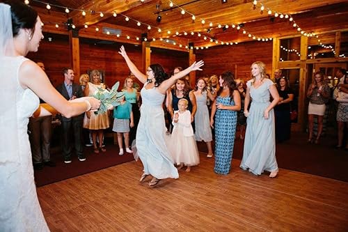 Vista 14 de Big Floors 3X3DKOAKFLOOR Kit de pista de baile modular de plástico ligero entrelazado (3 x 3 pies), roble oscuro, 21 piezas