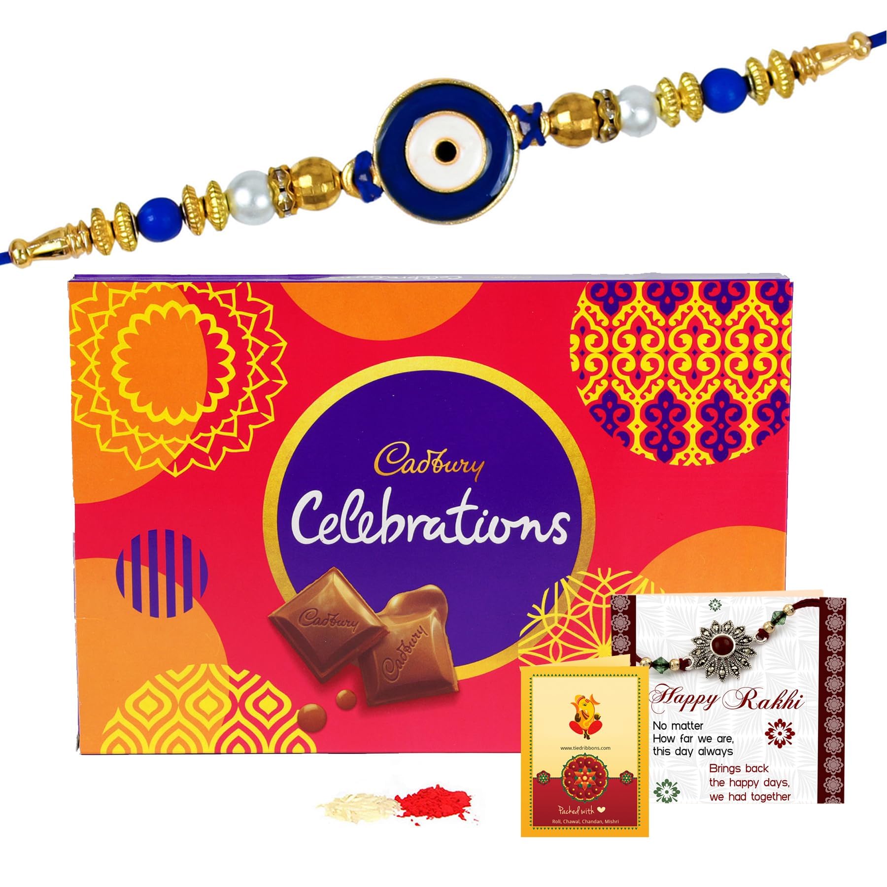 See full amazon price history chart for TIED RIBBONS Rakhi Gift for Brother Chocolate Combo - Premium Evil Eye Rakhi with Chocolates Pack Mini Greeting Card and Roli Chawal - Rakhi for Brother with Gift Set, 99 Grams TIED RIBBONS Rakhi Gift for Brother Chocolate Combo - Premium Evil Eye Rakhi with Chocolates Pack Mini Greeting Card and Roli Chawal - Rakhi for Brother with Gift Set, 99 Grams (B09BQJLN9K) Amazon Price History, Amazon Price Tracker