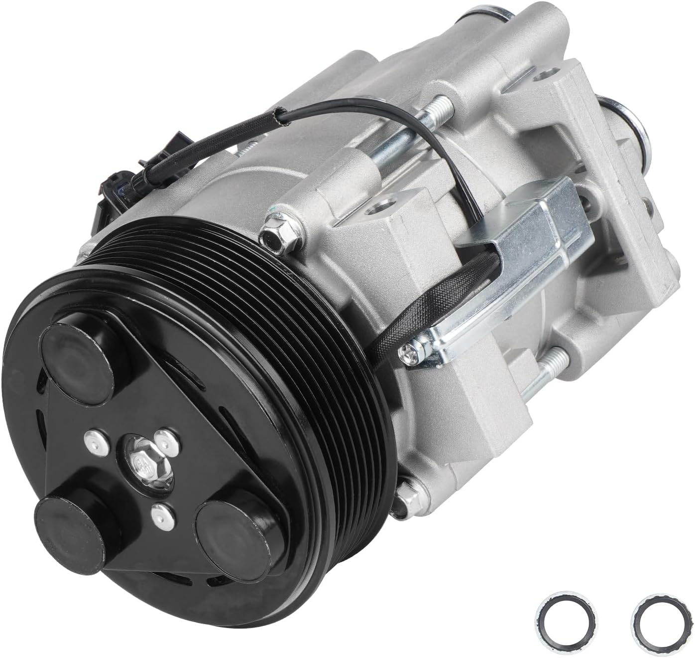 A/C Compressor with Clutch Fits for Dodge Ram 2500 5.9L 2006-2009 & 6.7L 2007-2009, for Ram 3500 5.9L 2006 2007 & 6.7L 2007-2009, 1110902, 55111411AD, Air Condition automotive replacement