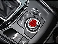 Vista 2 de Compatible con marco de perilla multimedia, cubierta de panel de fibra de carbono, accesorio interior para Mazda CX-5 2017 2018 2019 2020 2021 2022