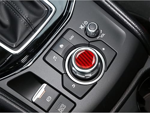 Miniatura 2 de Compatible con marco de perilla multimedia, cubierta de panel de fibra de carbono, accesorio interior para Mazda CX-5 2017 2018 2019 2020 2021 2022