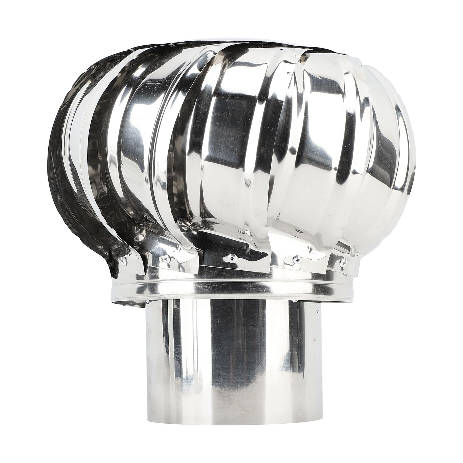 Premium Acero Inoxidable sombrerete de Chimenea, Instalación fácil Sombrerete Rotat Agua de Lluvia A Prueba Animal Spinner para hogar Techo (15cm / 5.9in)