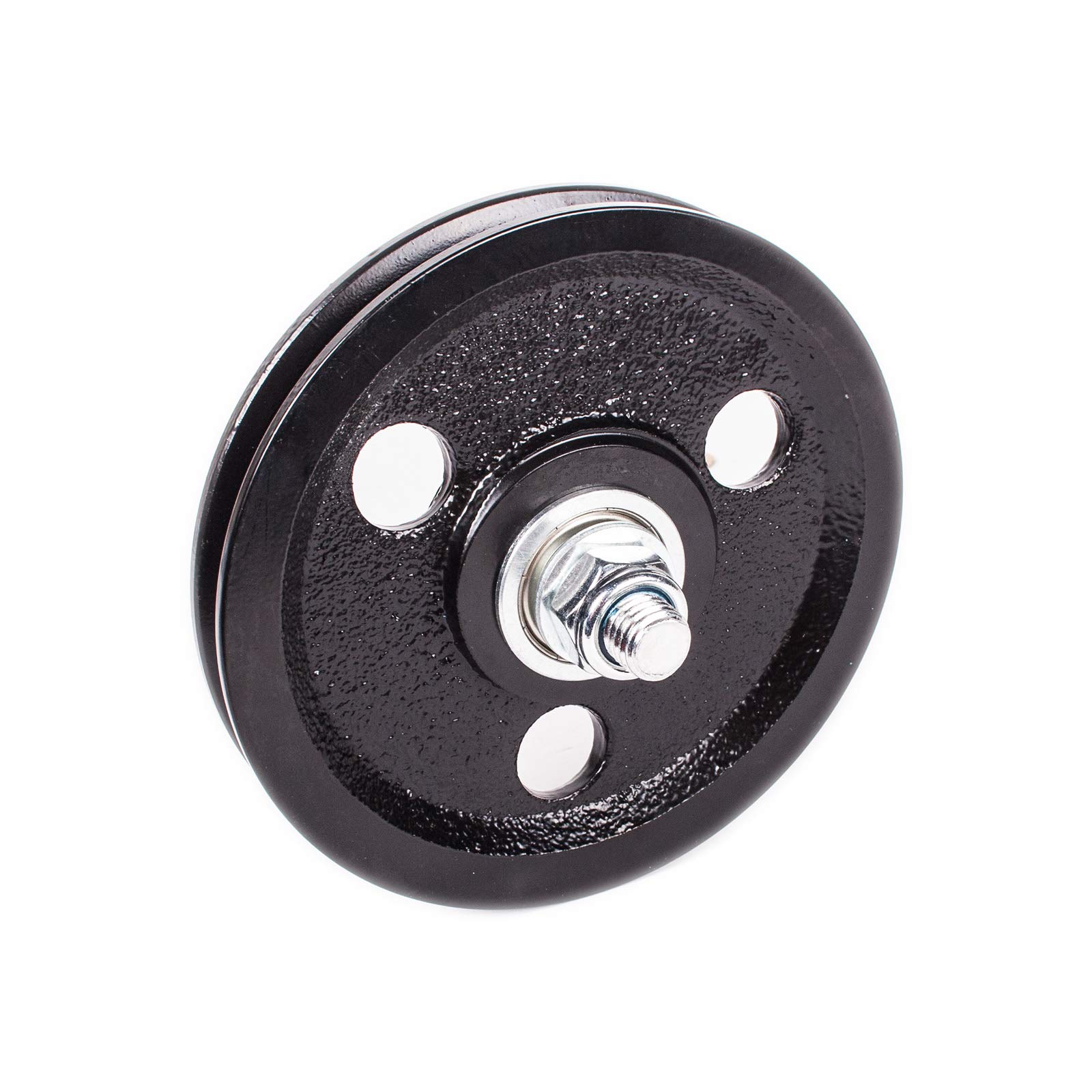 Puleggia con bullone in ghisa grigia Ø 140 mm per fune Ø 6 mm, portata 300 kg