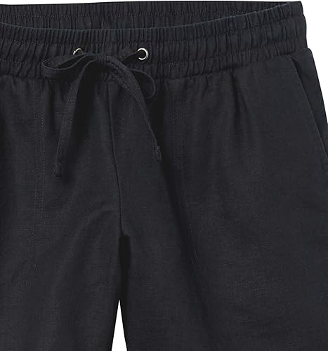Vista 7 de Tienda Essentials Pantalón corto de lino con cordón de 5 pulgadas