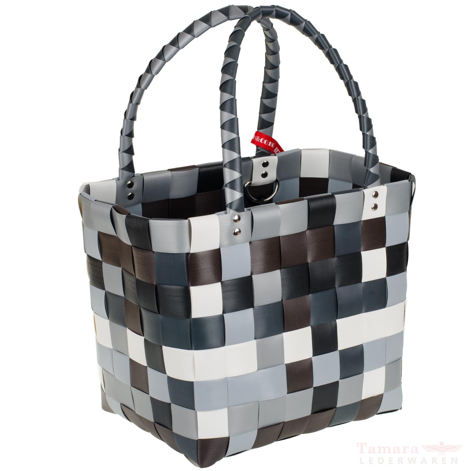 ICE-BAG Evergreen Original Shopper 5009 Witzgall Panier à provisions Gris/blanc/marron 33 x 28 x 18 cm