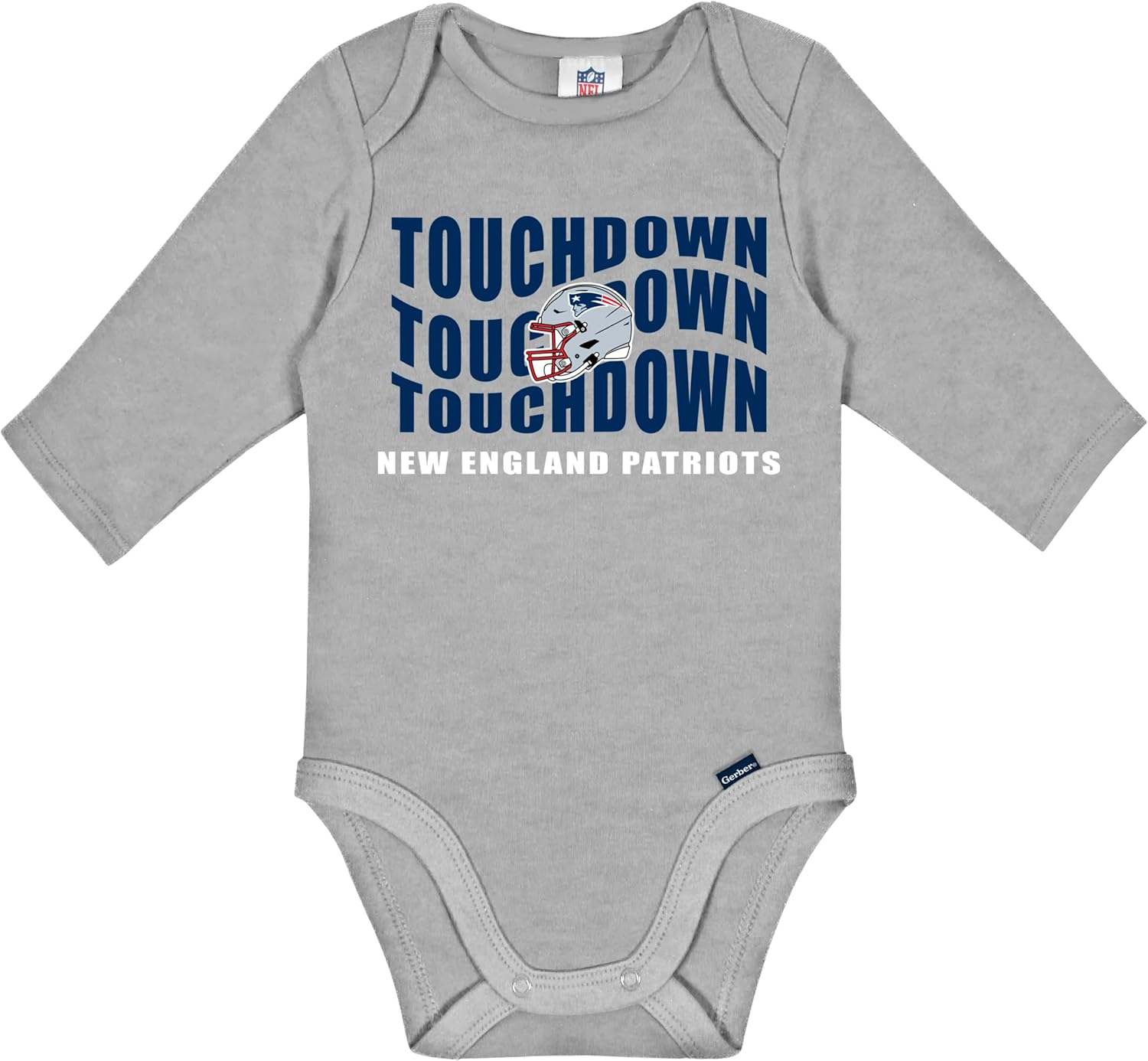 Gerber NFL Unisex-Baby NFL 2-pack Long Sleeve Onesie Bodysuit