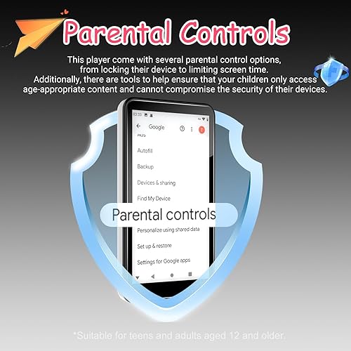 Miniatura 3 de Reproductor de MP3 con Bluetooth y WiFi, almacenamiento de 144 GB y sistema operativo Android, pantalla táctil de 4 pulgadas, radio FM, reproductor