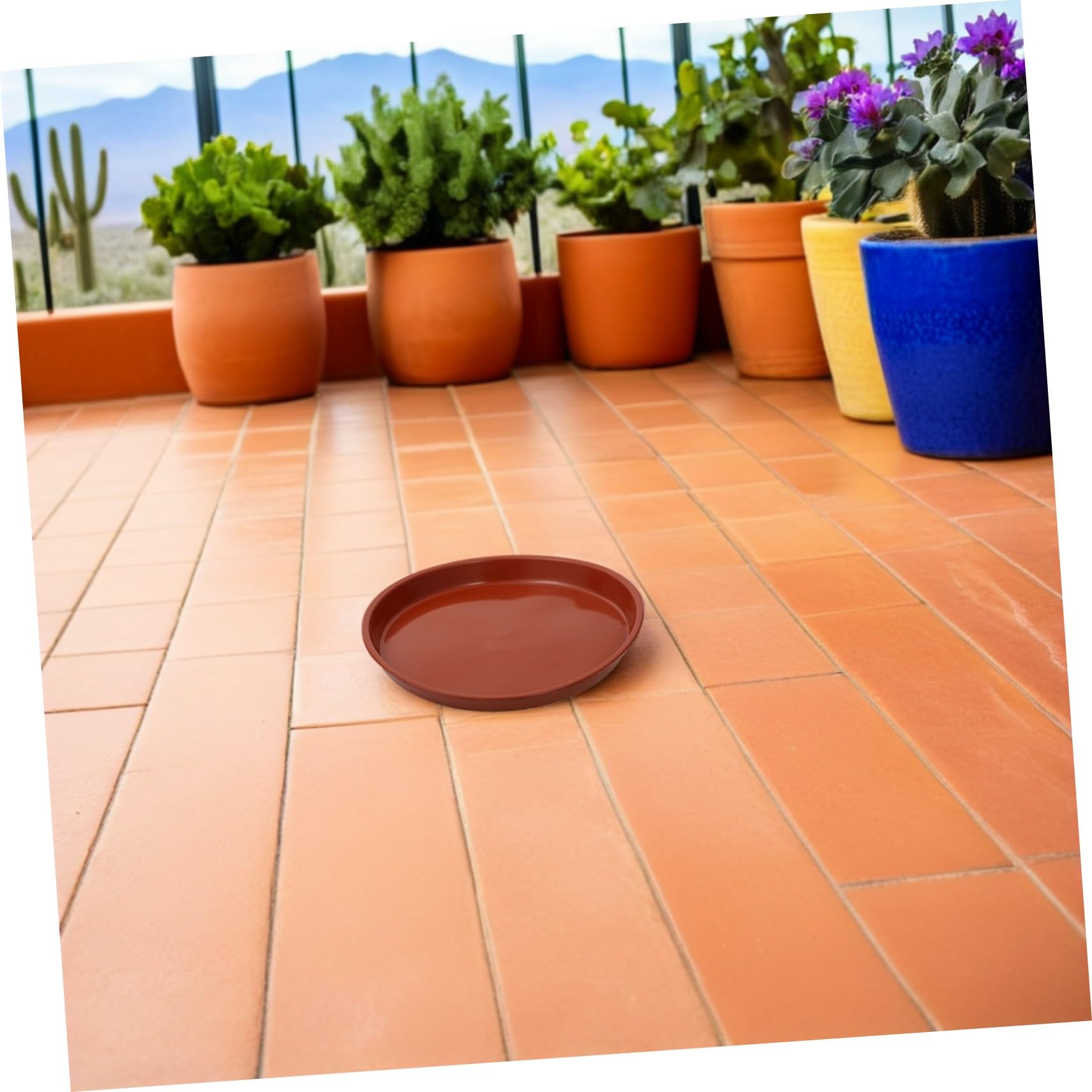 TOYANDONA 25piezas Bandeja para Macetas De Plástico Rojo Colector De Agua para Plantas Platillos Redondos para Bonsáis para Uso El Hogar Oficina y Jardín