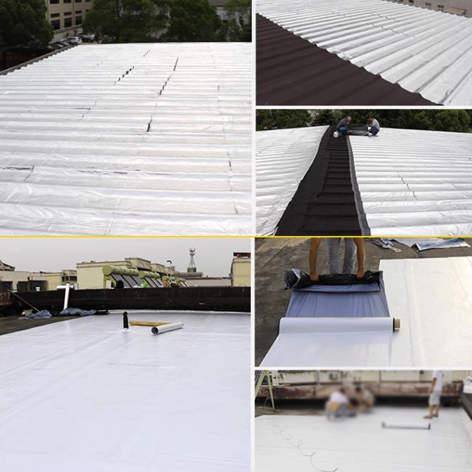 Cinta selladora de butilo plateada, rollos de vapor, cinta selladora para asfalto, impermeable, resistente a la intemperie, resistente al agua, para paredes de sótanos, ventanas de caravanas y cubier