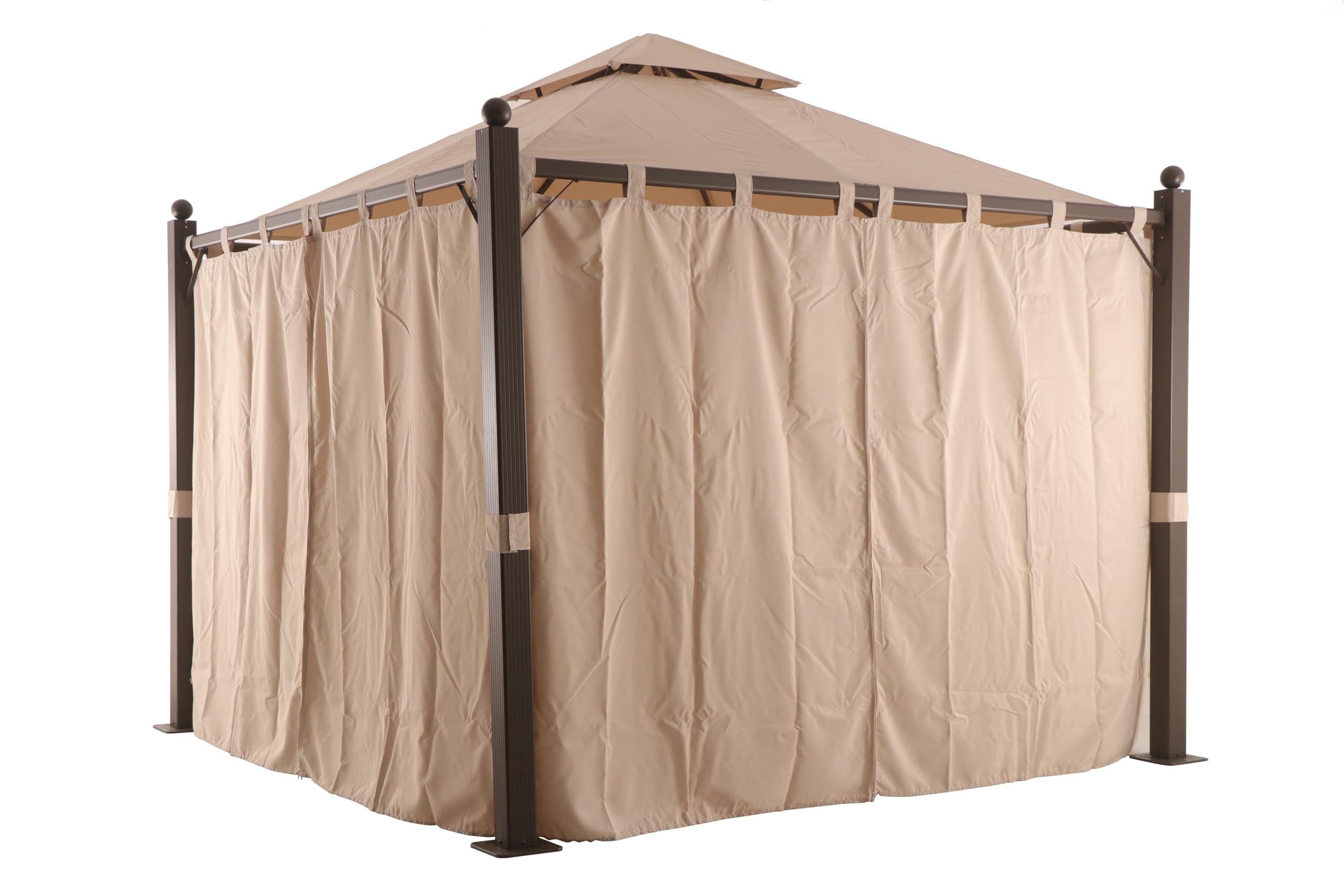 test salewa zelt Tarrington House Paviljoen, metaal/polyester, 3 x 3 x 2,88 m, weerbestendig, beige Tuin, terras & gazon Größe:350 Riviera Maison Aufbewahrungsdose Lunoir swat leather vest
