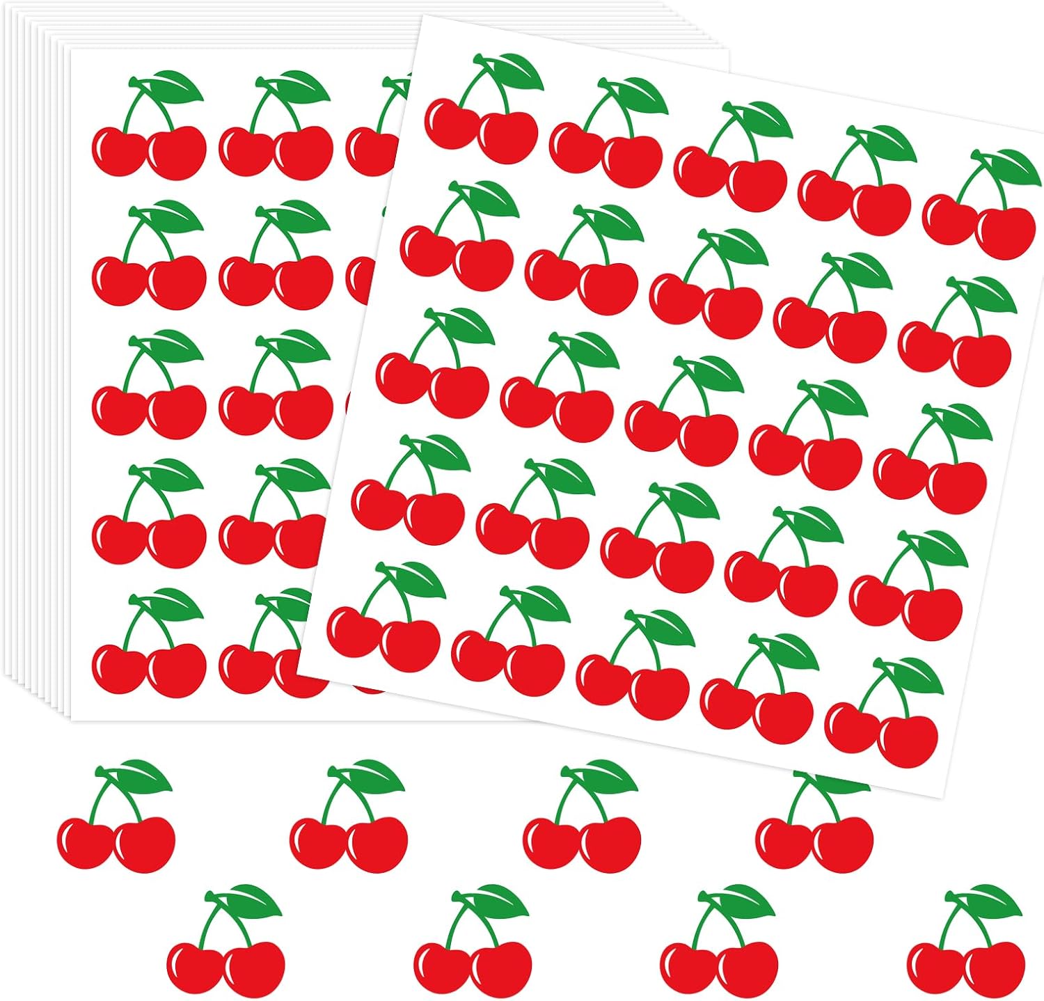 Whaline 500Pcs Lemon Paper Stickers Yellow Seal Stickers Summer Fruit Self-Adhesive Label Decals for Greeting Cards Envelope Gift Wrapping