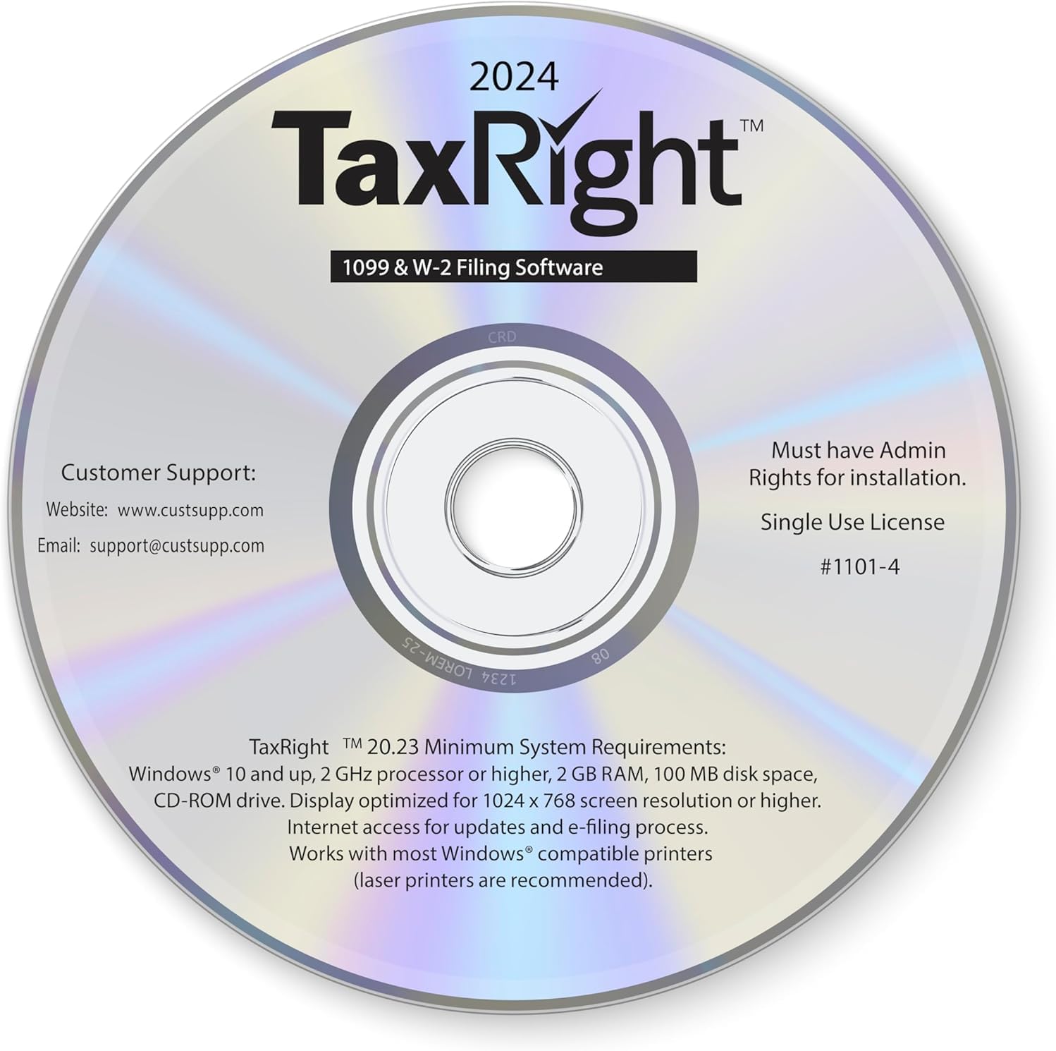 TaxRight 2024 Software (Formerly Known as TFP) For 1099 & W2 Forms ~ CD-ROM Designed for Windows Computers and Small Business Use, Compatible with 2024 Tax Forms