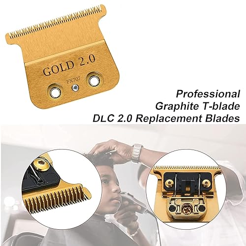 Miniatura 4 de Gold FX - Cuchillas de repuesto compatibles con cuchillas de recortadora BaByliss, cuchillas de repuesto DLC compatibles con recortadoras