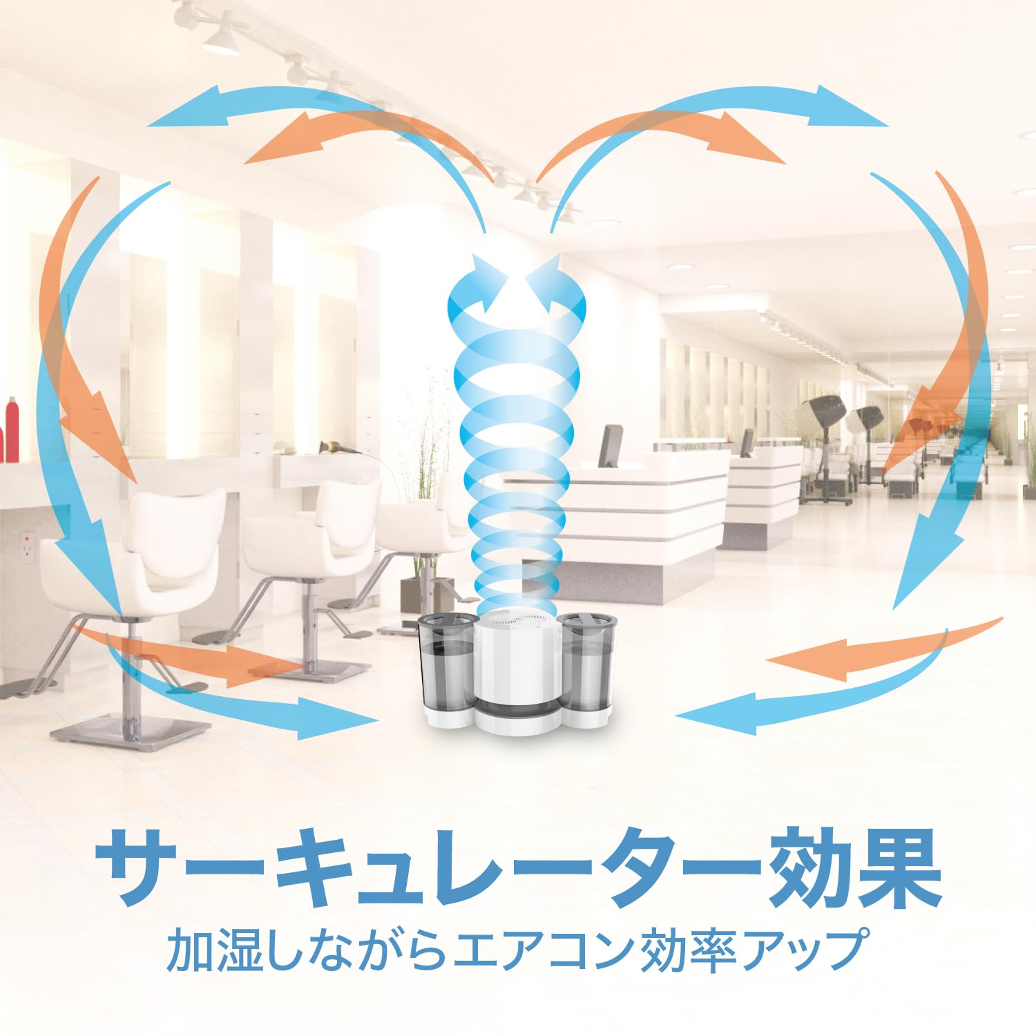 Amazon.co.jp: ボルネード 気化式加湿器 サーキュレータ搭載 35畳 大