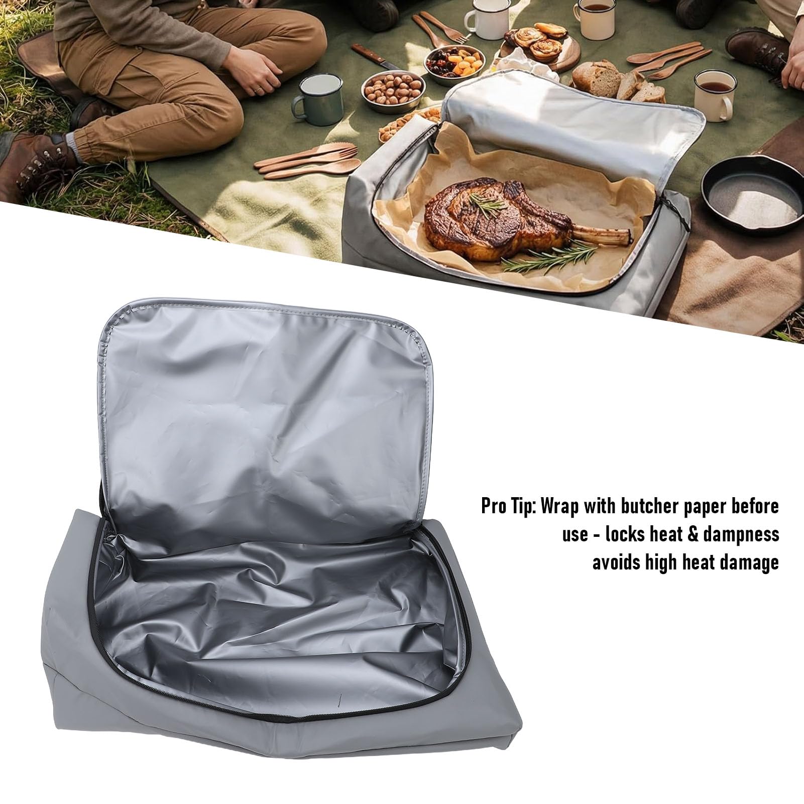 Coperta per barbecue per riposare la carne, coperta per barbecue con apertura a 270 gradi