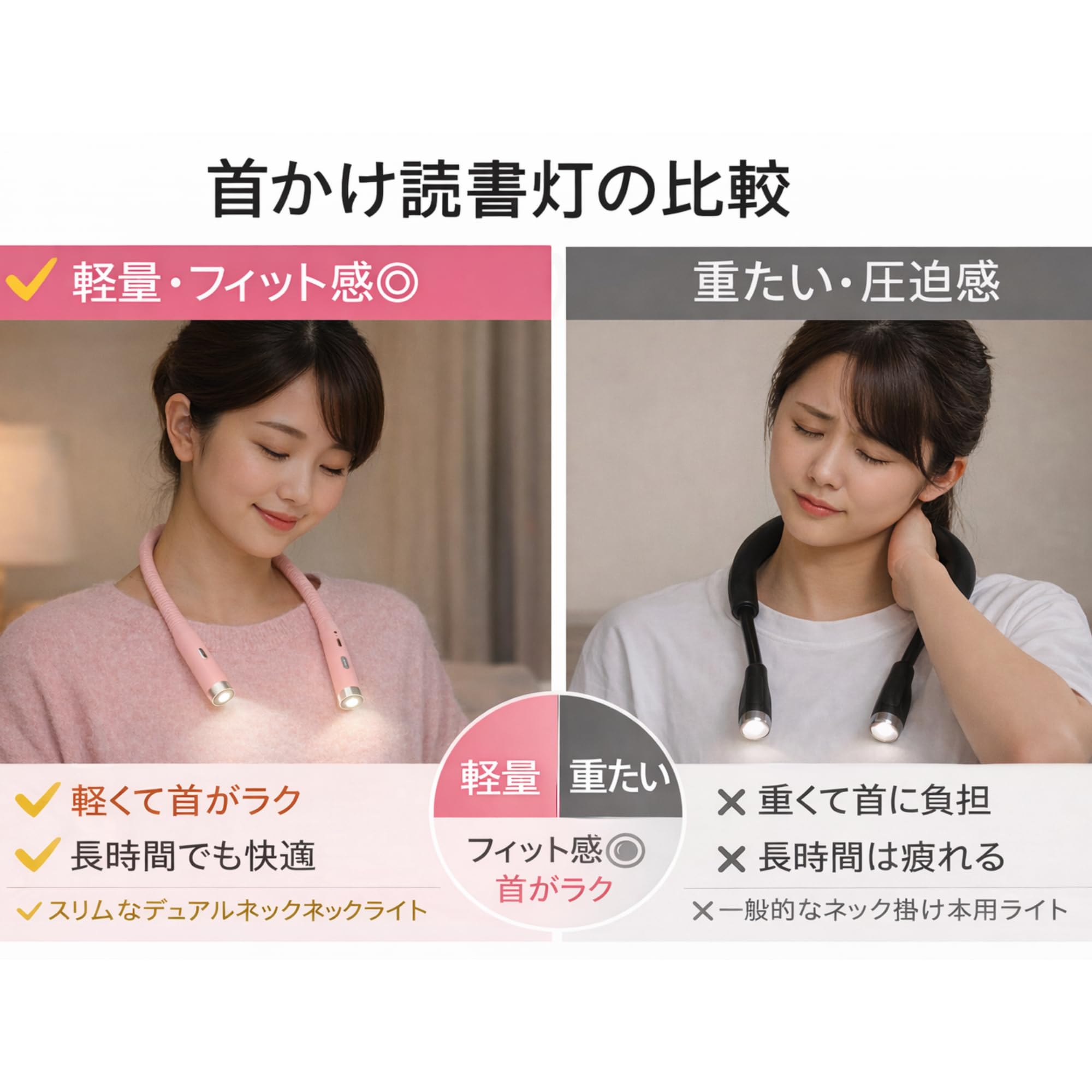 Amazon.co.jp: ネックライト 首掛けライト 【自由自在に曲がる