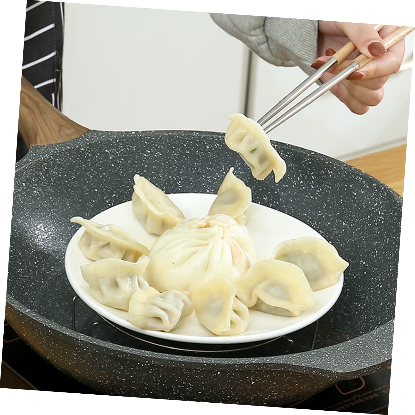 TOPBATHY 6 Pezzi Cremagliera A Vapore Cremagliera Per Contenitori A Pressione Vassoio Riscaldante Vassoio Rotondo Piastra Griglia Accessori Supporto Per Utensili Da Cucina Supporto Per