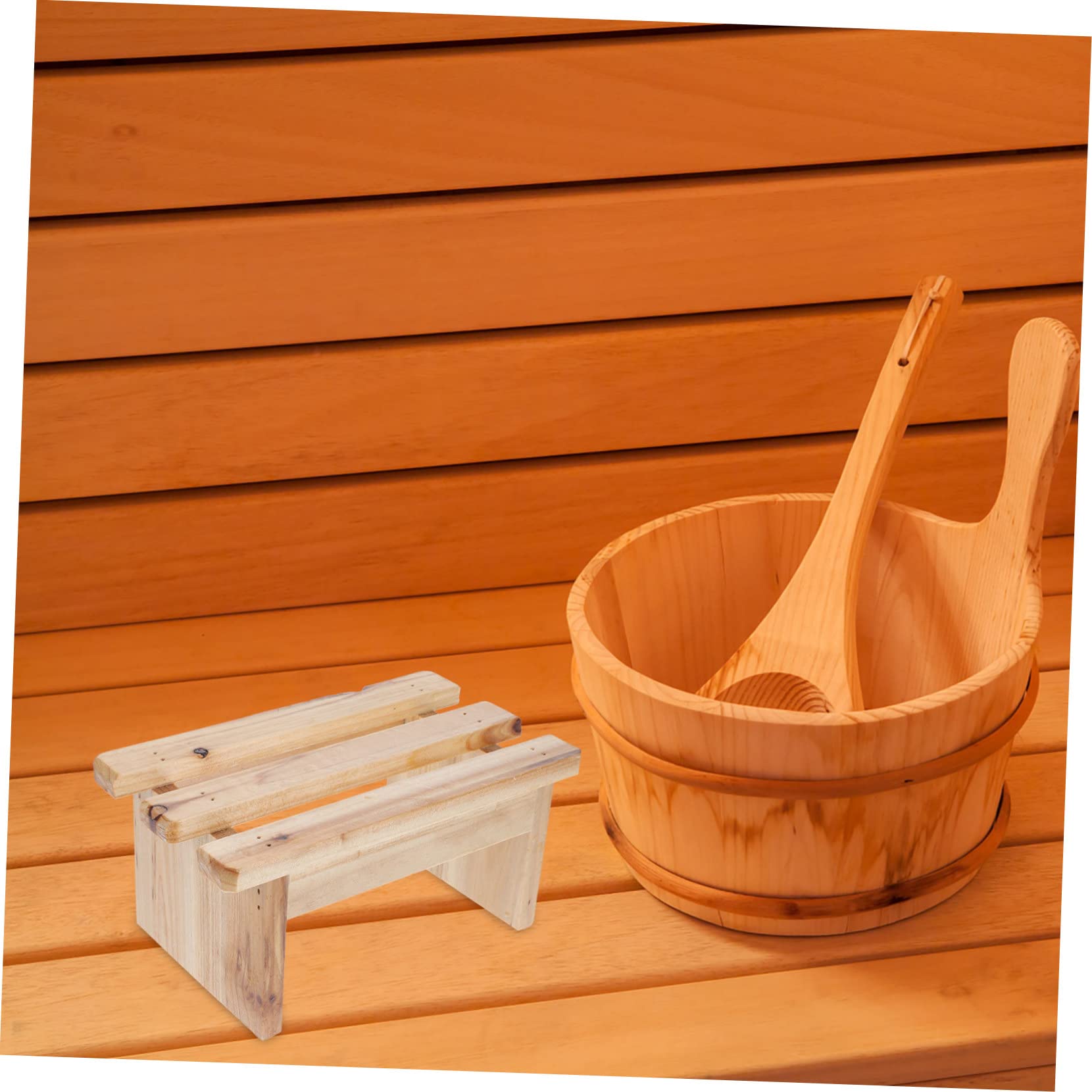 Tabouret de bain en bois chaise repose-pieds seau de bain
