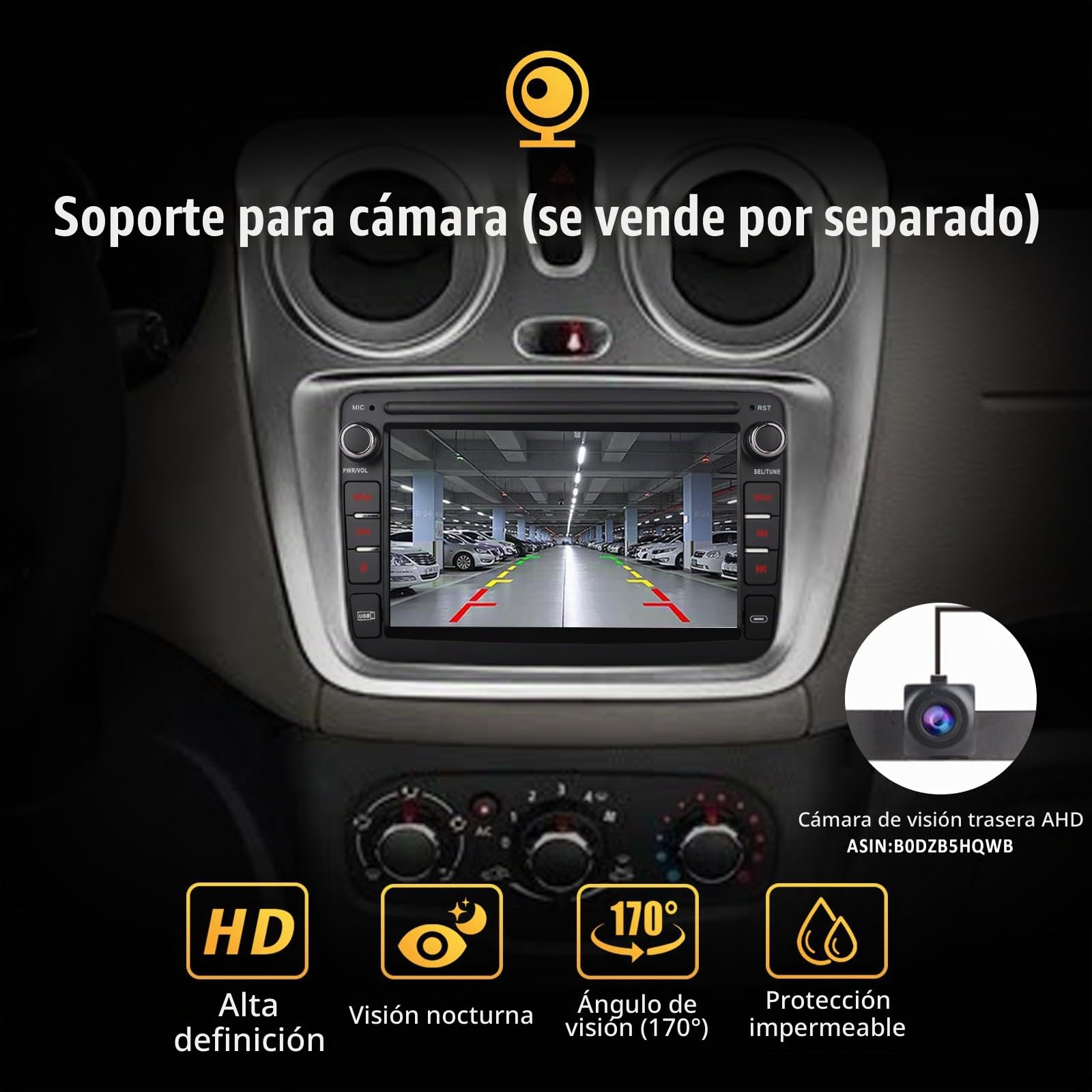 Radio de Coche para Renault Dacia Duster Sandero Dokker Logan Lodgy Captur con Carplay inalámbrico Android Auto Android Radio Pantalla táctil HiFi Bluetooth FM/RDS EQ SWC Canbus