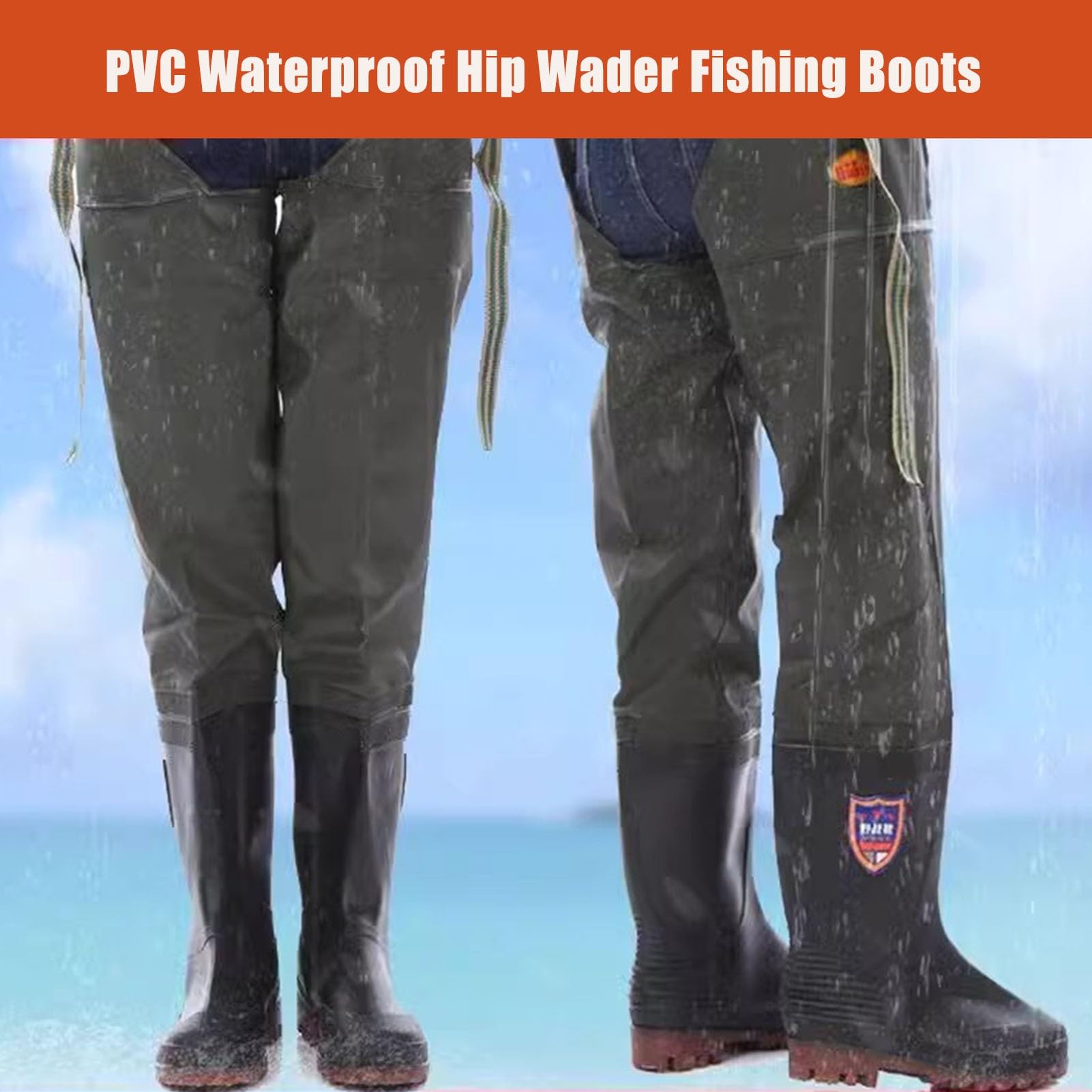 Waders Cuissardes Imperméables pour Hommes Et Femmes, Bottes De Pêche Et De Chasse De 80 Cm De Haut, Bottes De Cuissardes Antidérapantes Et Robustes