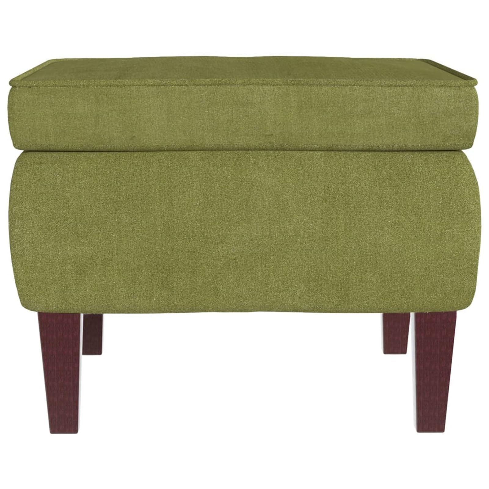 Tidyard Tabouret avec Pieds en Bois Vert Clair Velours, Pouf Repose-Pied Petit Siège Ottoman, Tabouret Bas pour Canapé, Chambre, Salon, Entrée