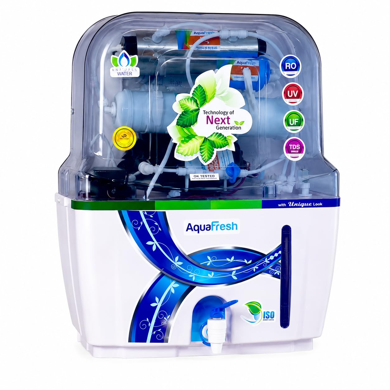 Water Purifier for Home - PE Aqua Fresh Swift | RO+UV+UF+TDS Controller Water Purifier | 15 Litre Storage, 15 LPH Flow Rate | Active Copper & Alkaline Filtration System for Home & Office (Blue/White)-image-48
