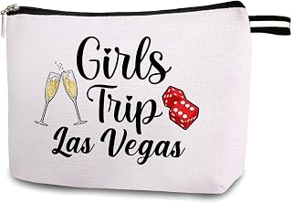 Weekender Makeup Bags, Las Vegas Girls Trip Makeup Bag, Fun Makeup Pouch Bag, 2023 Cosmetic Bag Gift for Bridesmaid Best Friend Wedding Bachelorette Birthday Gifts 13CB022