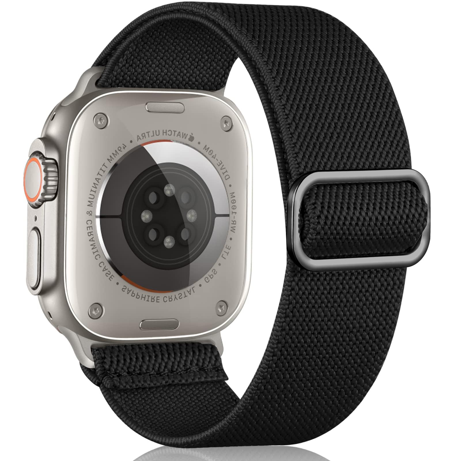 Oielai Solo Loop Armband Kompatibel mit Apple Watch Armband 46mm 45mm 44mm 42mm 49mm 41mm 40mm 38mm, Verstellbares Dehnbare Nylon Sport Ersatz Band für iWatch Series 11 10 9 8 7 6 5 4 3 2 1 SE Ultra