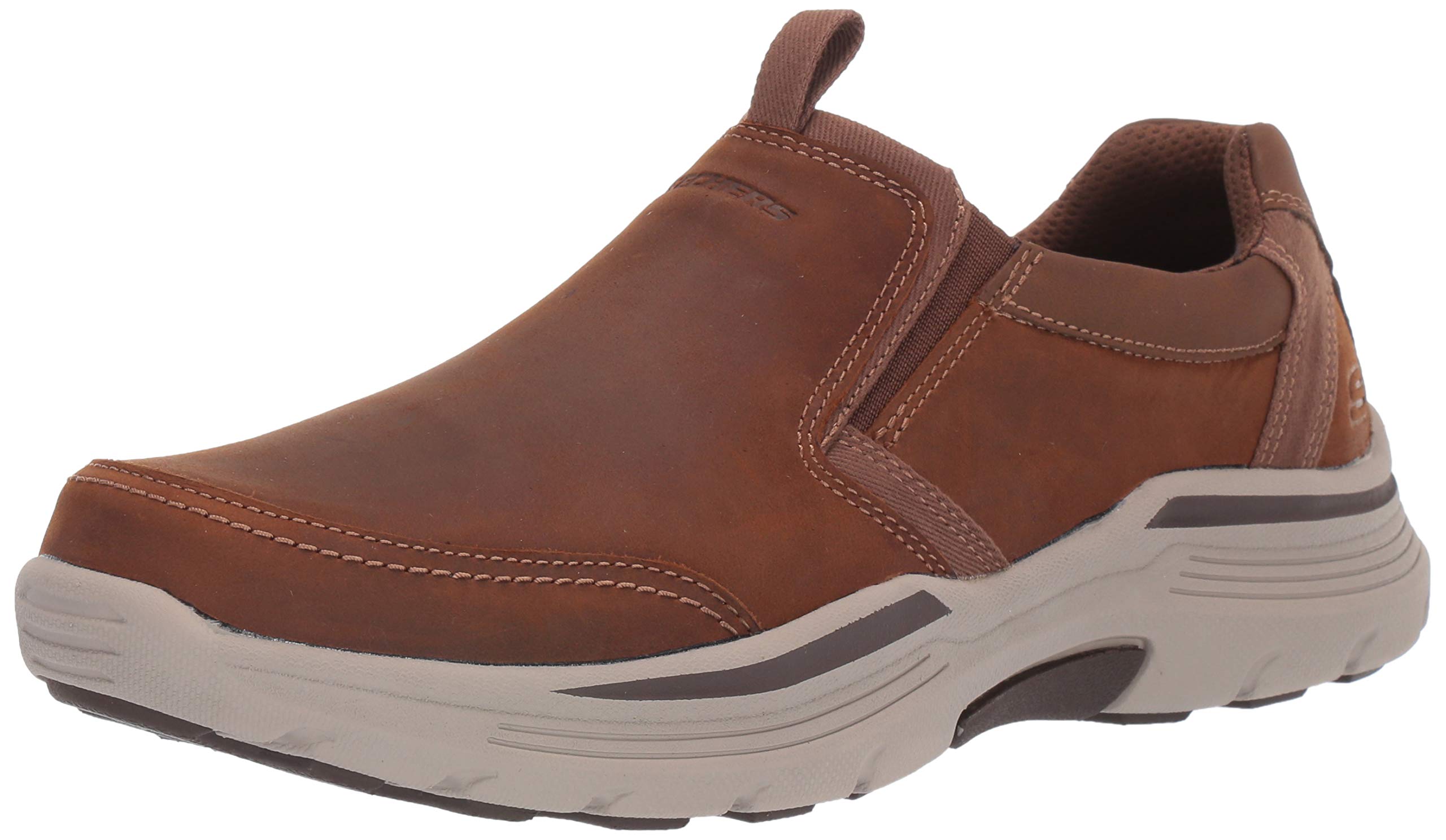 Skechers Men's Expended-morgo Leather Slip on Moccasin