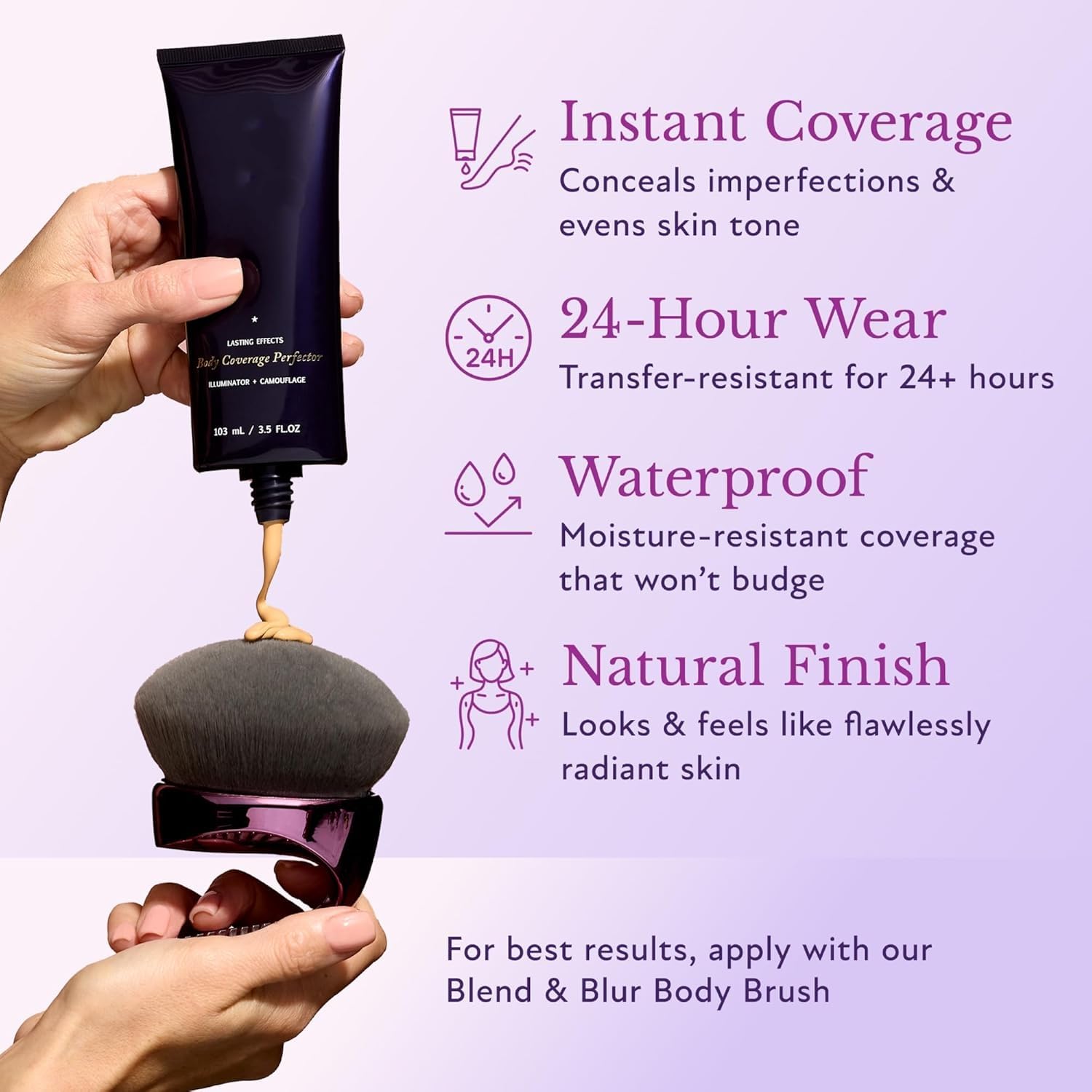 Fondotinta perfezionatore per tutto il corpo, fondotinta corpo che non sbiadisce, copre le cicatrici del corpo, effetto naturale e waterproof, adatto a corpo e gambe.