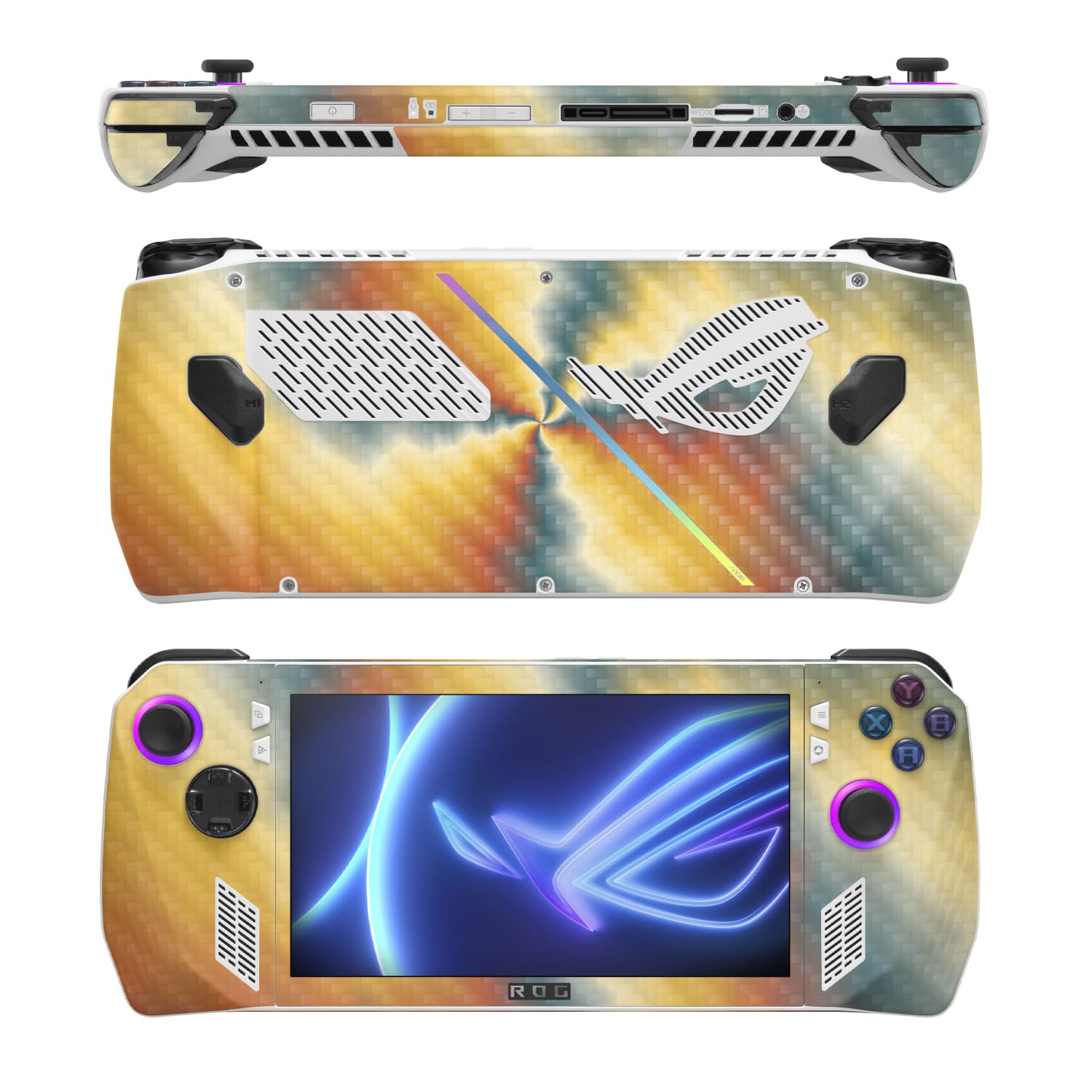 MightySkins Carbon Fiber Skin Compatible with Asus ROG Ally - Eye of The Storm | Protective, Durable Textured Carbon Fiber Finish | Easy to Apply