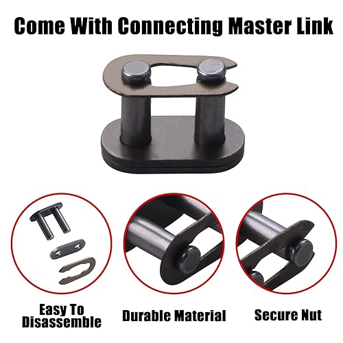 Miniatura 5 de Cadena de transmisión T8F, 116 eslabones + rompedor de cadena, apto para 2 tiempos 43cc 47cc 49cc Chopper Mini Bicicletas Coolster Pocket Bike