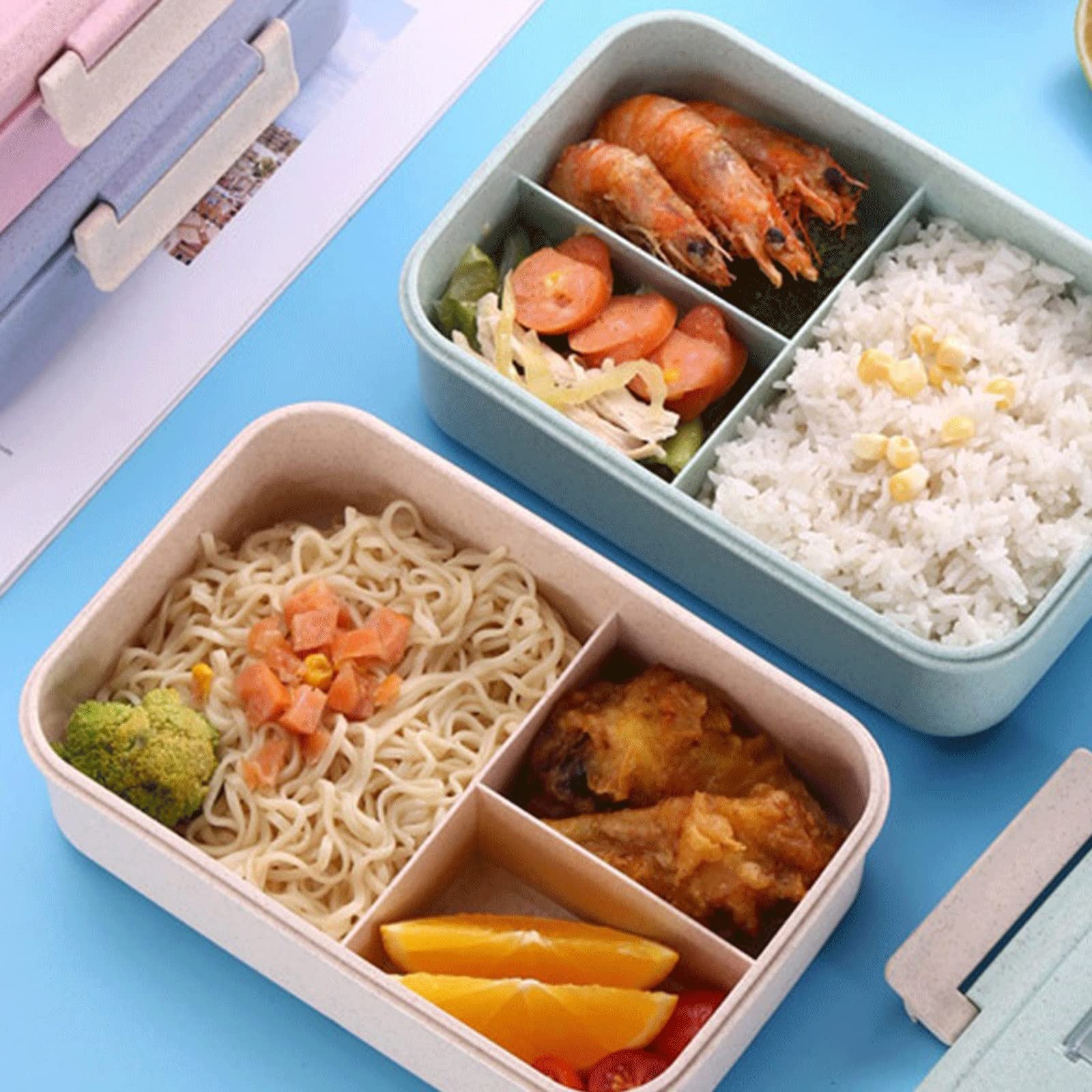 es Lunch Box Forno a microonde Riscaldamento Speciale Lunch Box Scomparto Lunch Box Set Isolamento Portatile